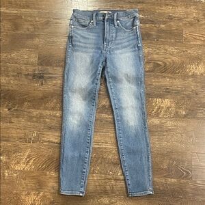 Madewell Light Blue High Rise Skinny Crop Jeans Size 25